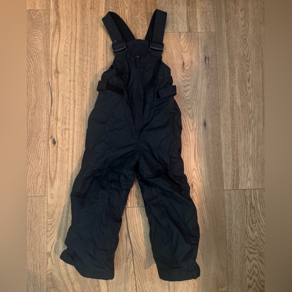 Black Columbia Ski Snow Bib Pants Boys Girls Unisex  4T